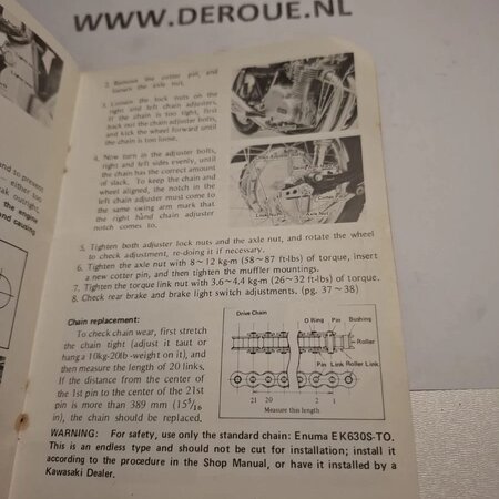 230 werkplaats handboekje KAWASAKI 900 Z1B 1974 gebruikt 230 werkplaats handboekje KAWASAKI 900 Z1B 1974 gebruikt