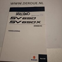 232 werkplaats handboekjeSUZUKI SV650/ SV650X 1999 gebr.