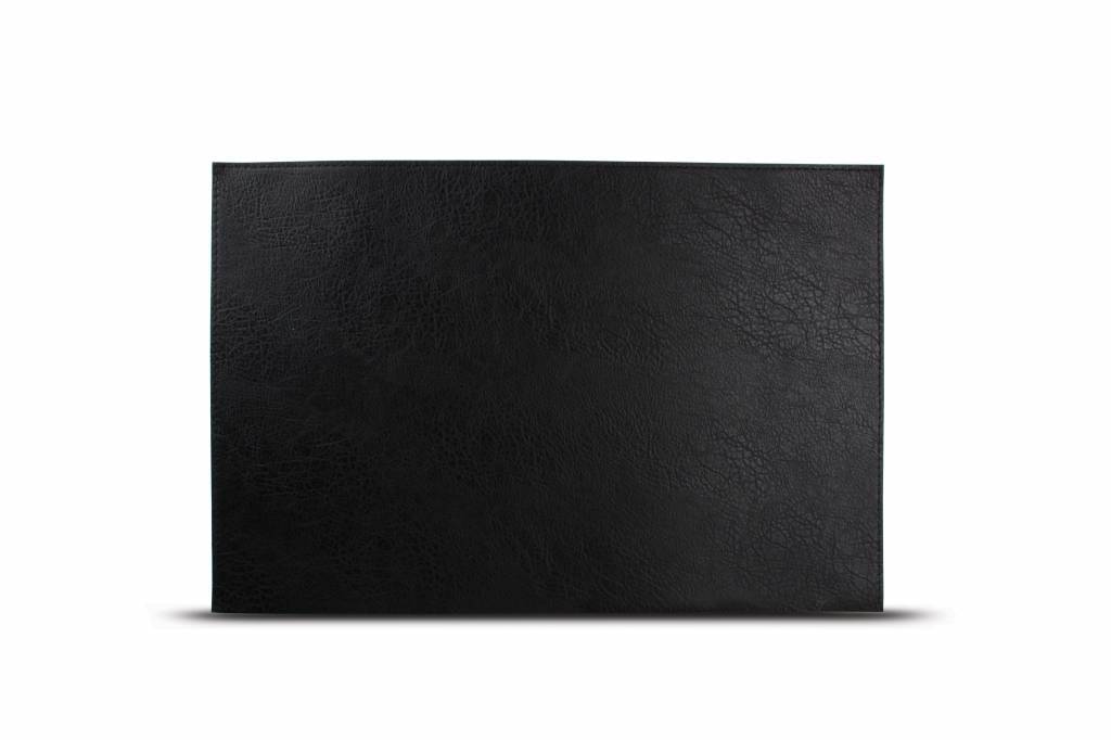 Placemat lederlook kleur zwart (set/4) 805083