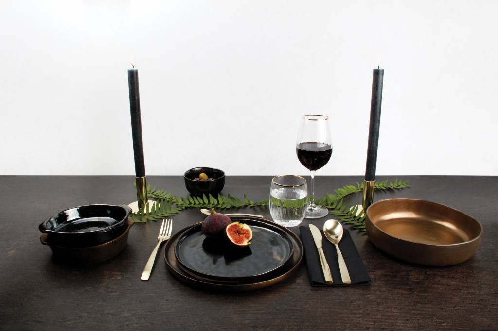 Kom 10 cm BLACK&GOLD zwart (set/4) 803324