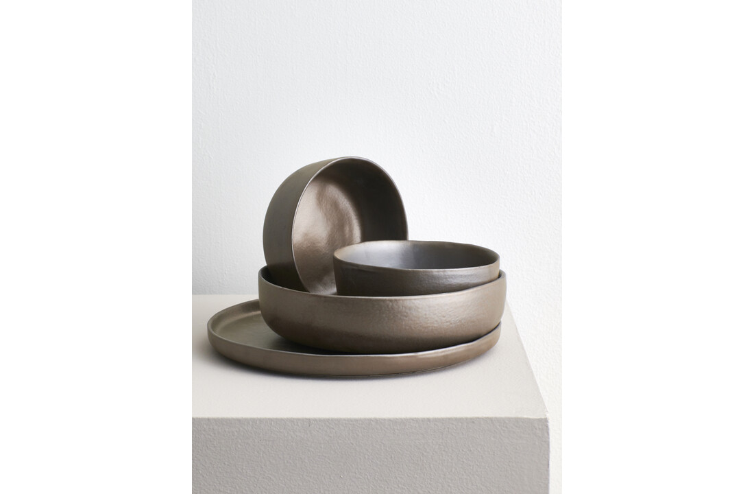 Pastabord 21,5 cm BLACK&GOLD goud (set/4) 803303