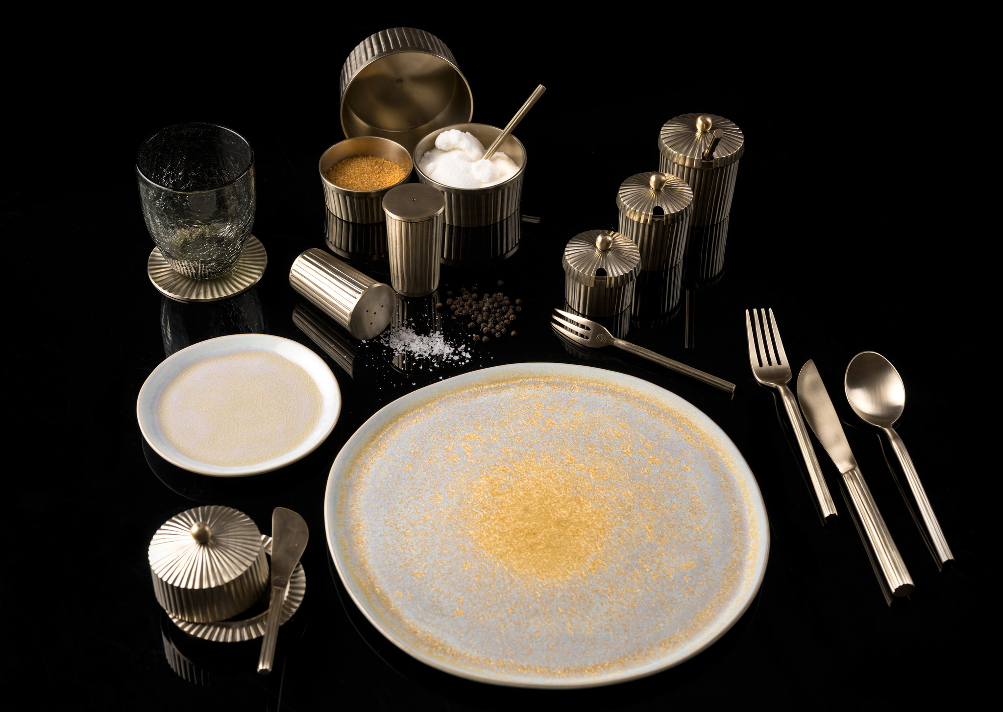 ORO dinermes 20,5 cm messing 785320 (set/4)