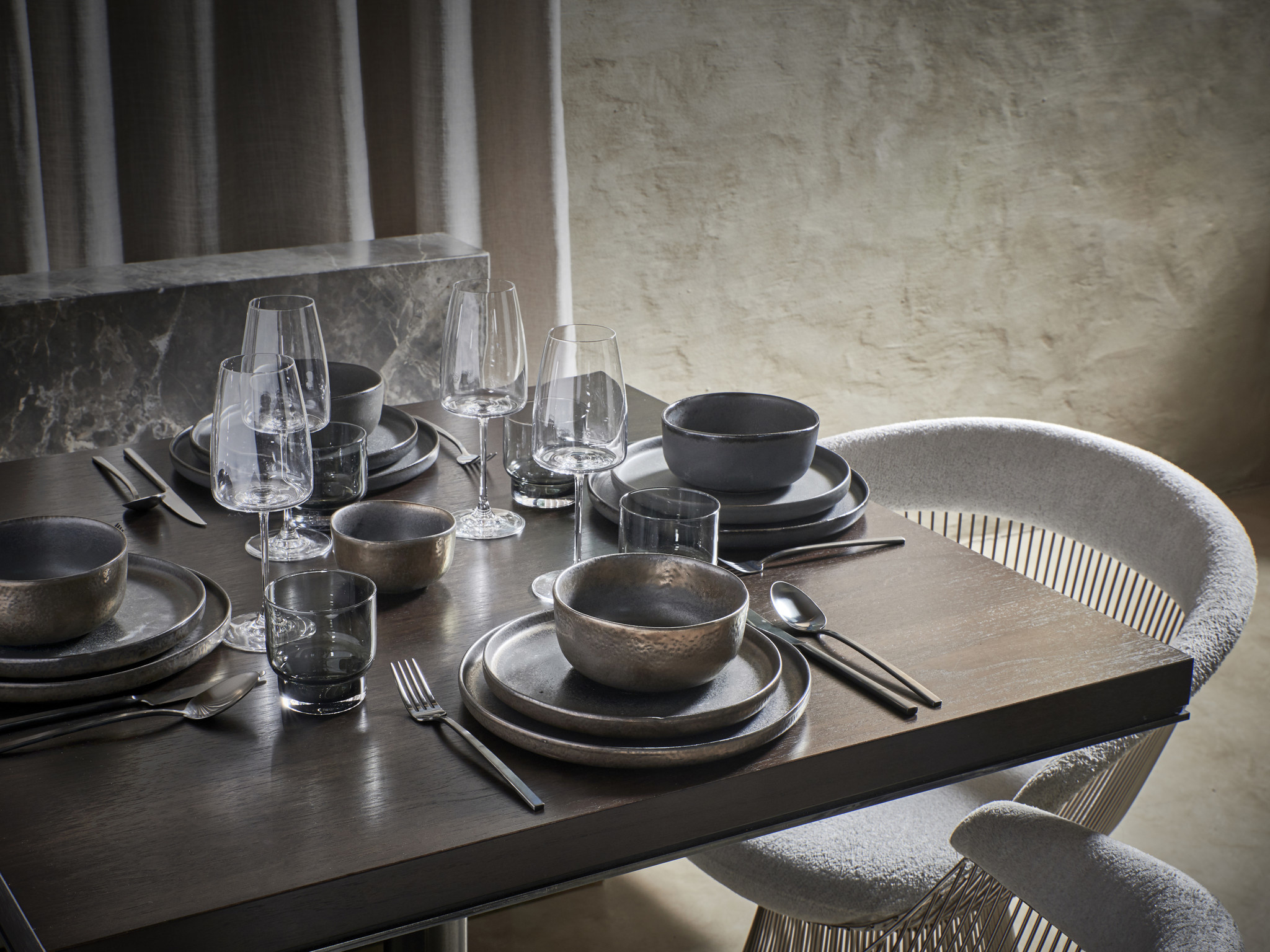 STUDIO URBAN plat bord 26 cm gold graphite (set/4) 803246