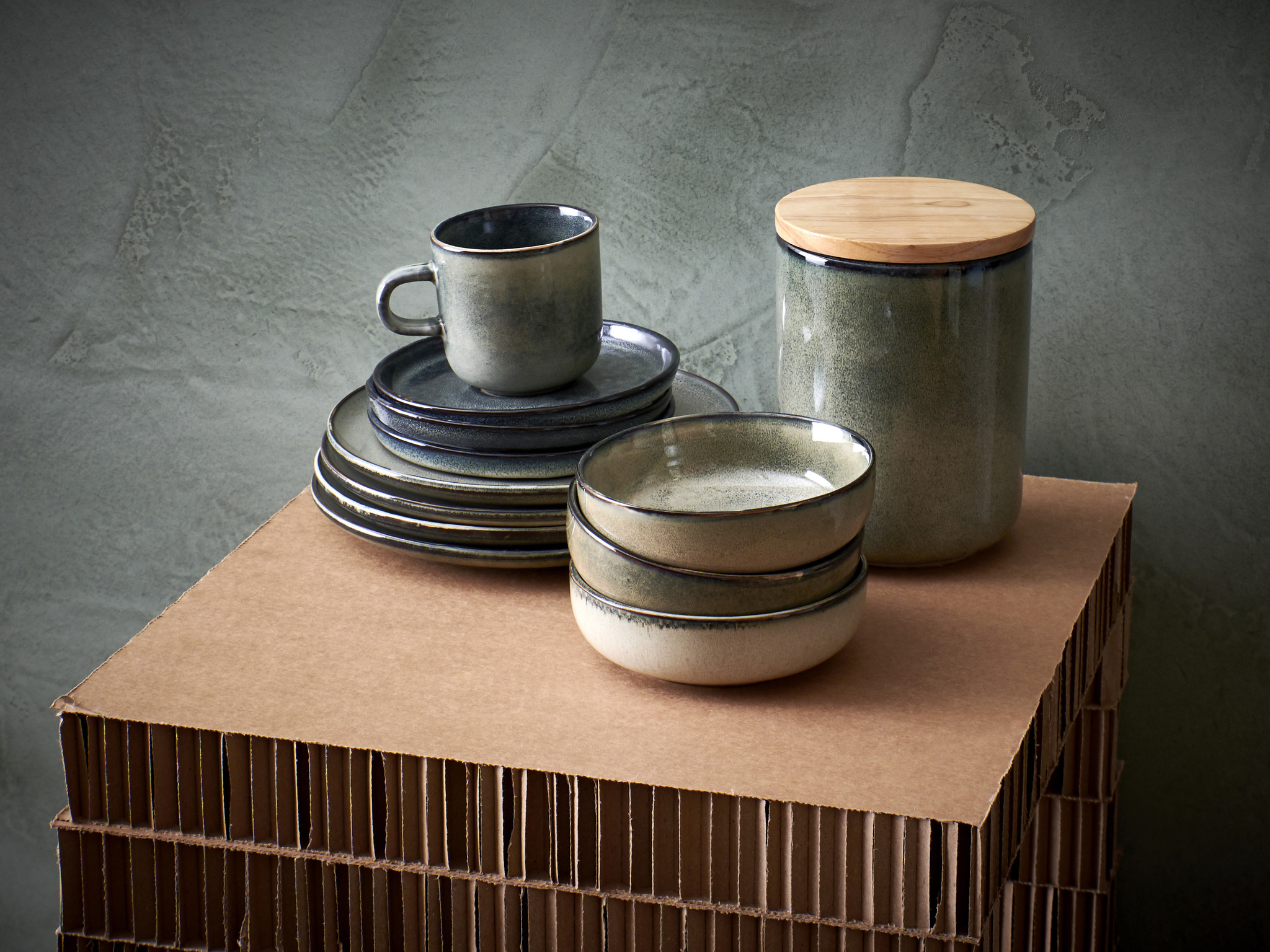 MERIDIAN ovenschaal 33x25,5 cm groenblauw - 850619