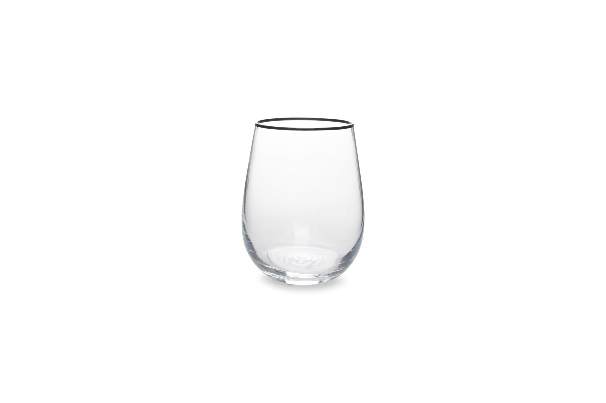 S&P BASE drinkglas 360 ml (set/6) - helder glas / zwart Bath & Living