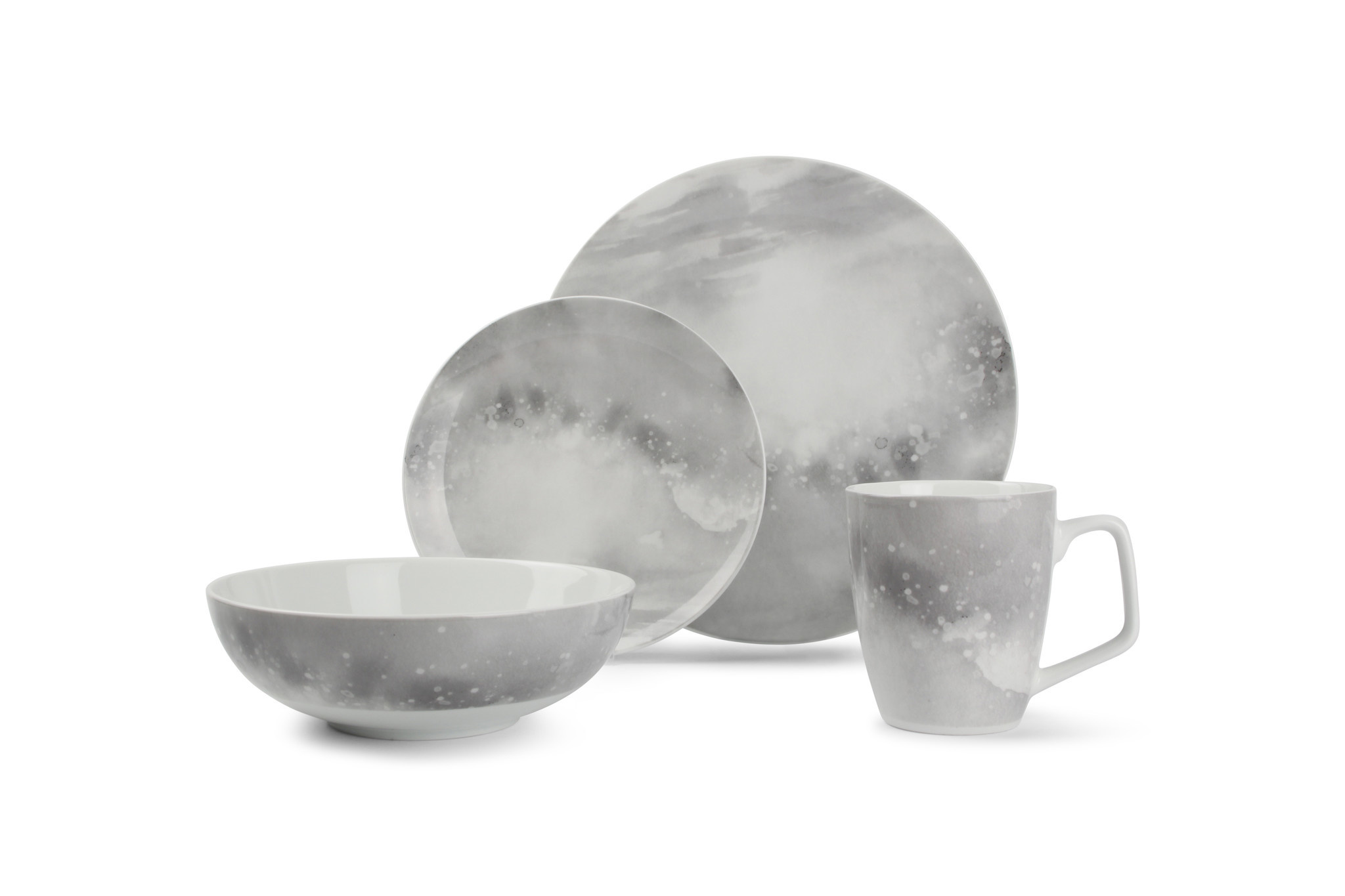 MARBLE Concrete plat bord 19 cm stone (set/4) 840532.2