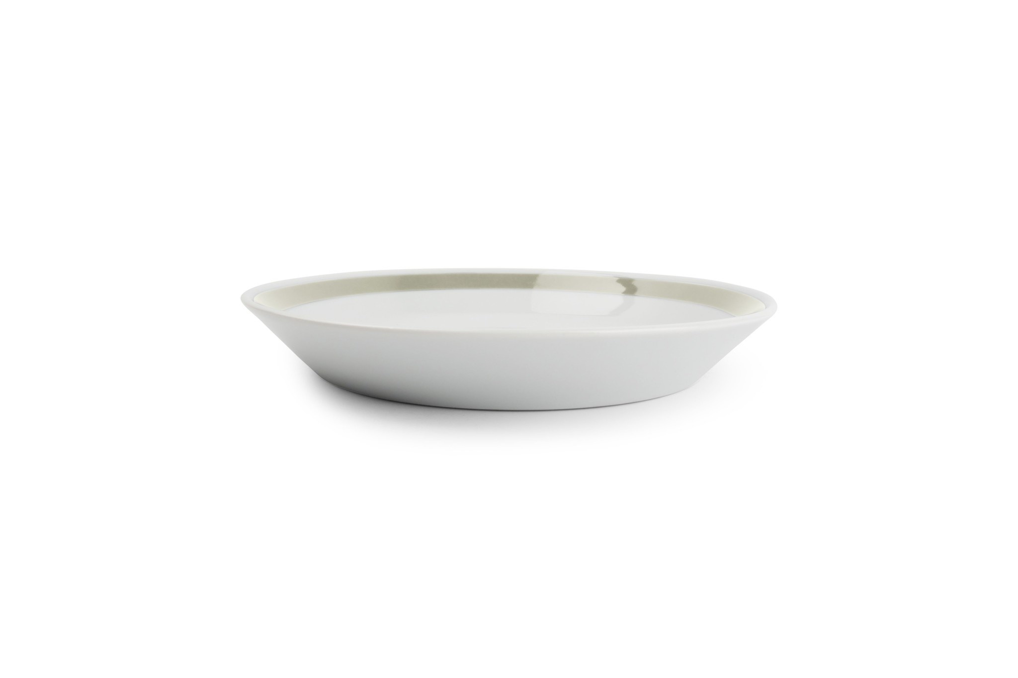 STRIPES diep bord 23 cm sage green (set/6) - 802153