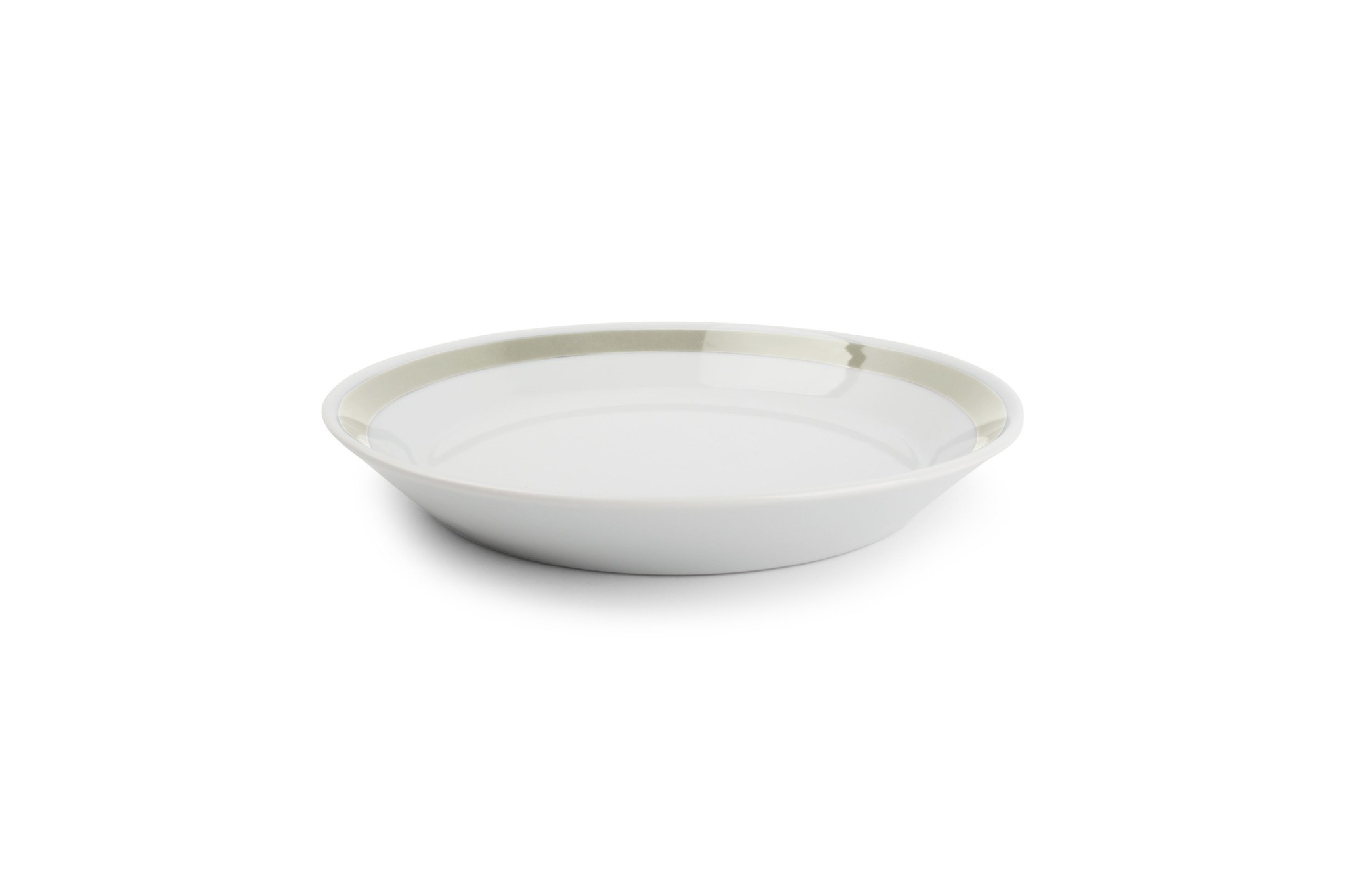 STRIPES diep bord 23 cm sage green (set/6) - 802153