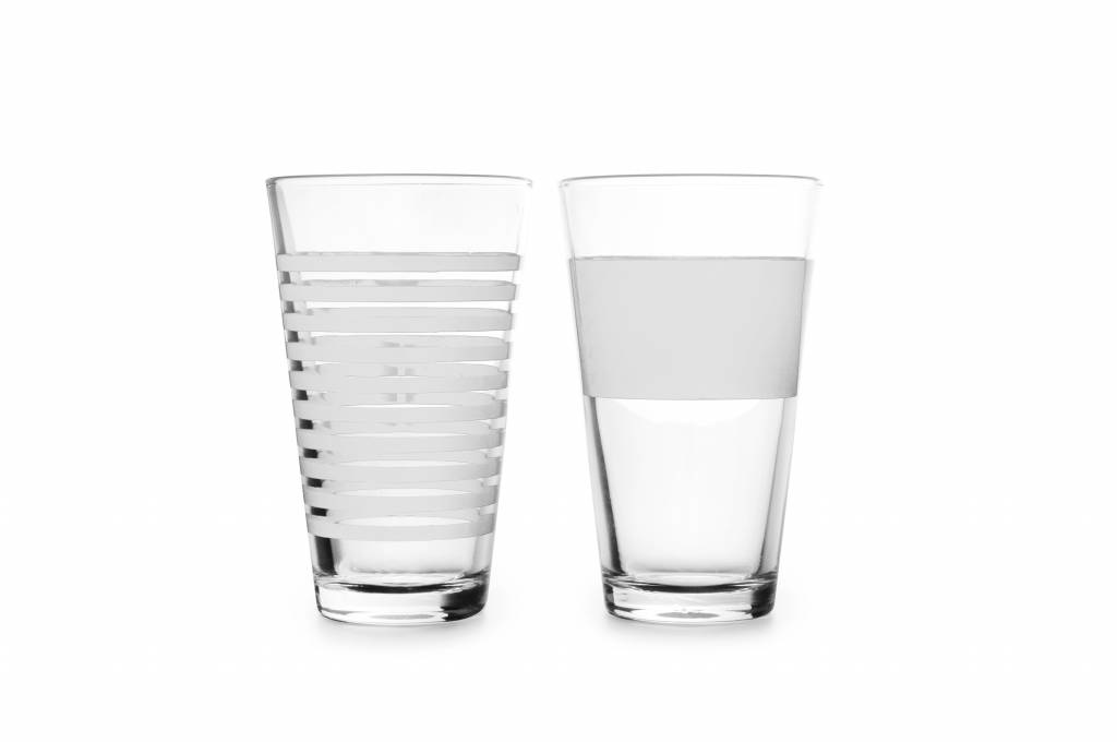STRIPELESS longdrinkglas 325 ml (wit) set/4 800754