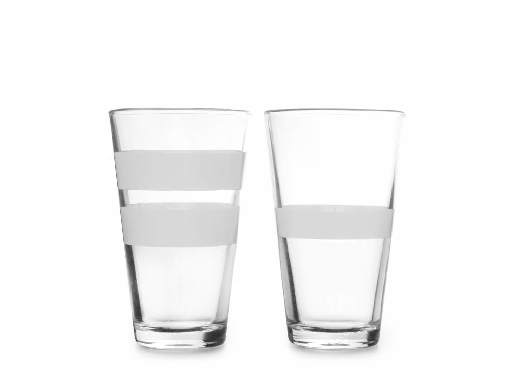 STRIPELESS longdrinkglas 325 ml (wit) set/4 800754