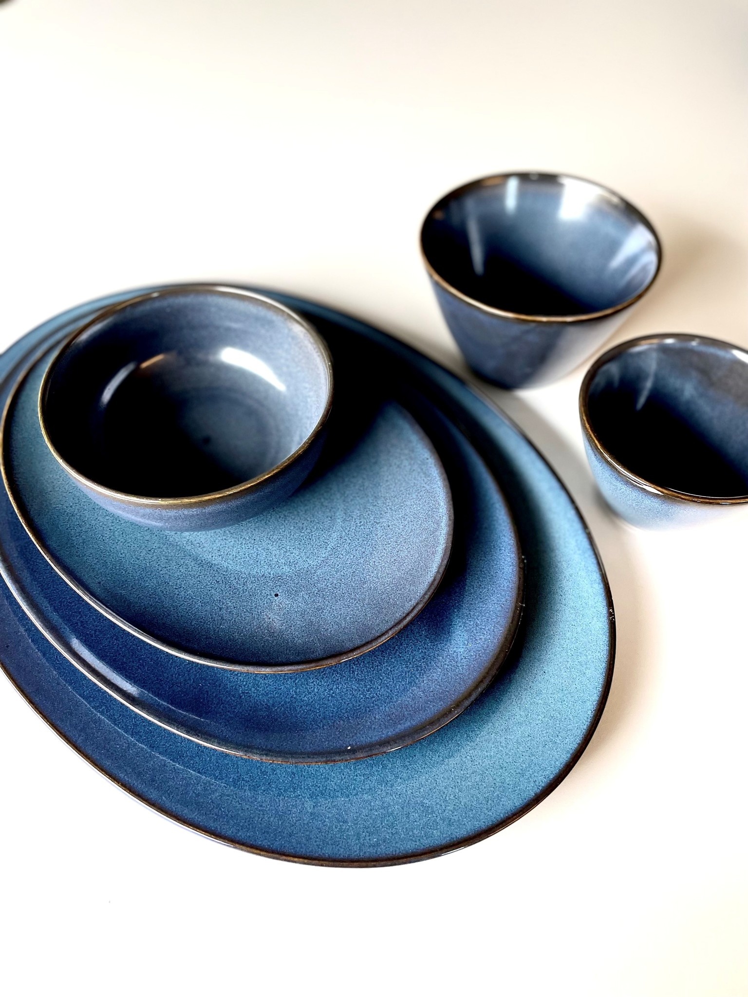 CIRRO plat bord / serveerbord 32 cm - Dark blue (740973)