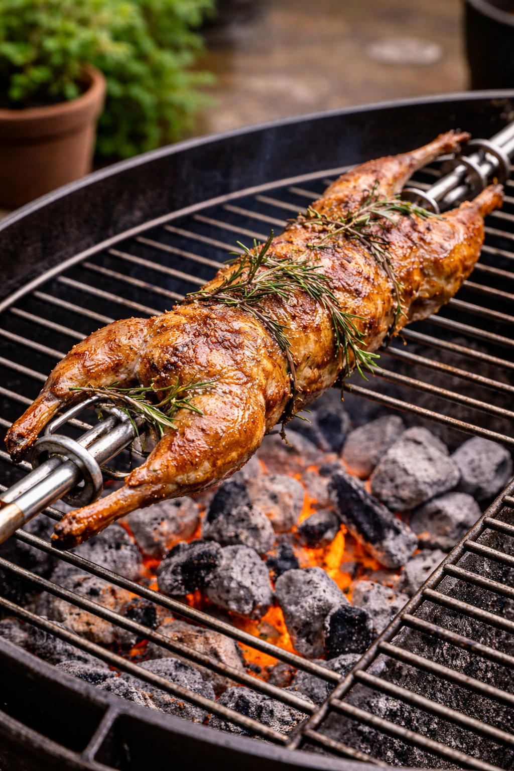 Coniglio allo spiedo