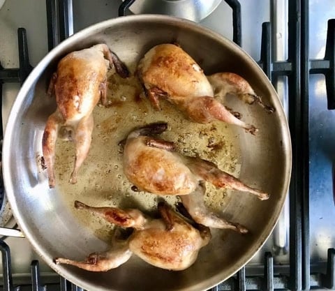 Kwartel in pan