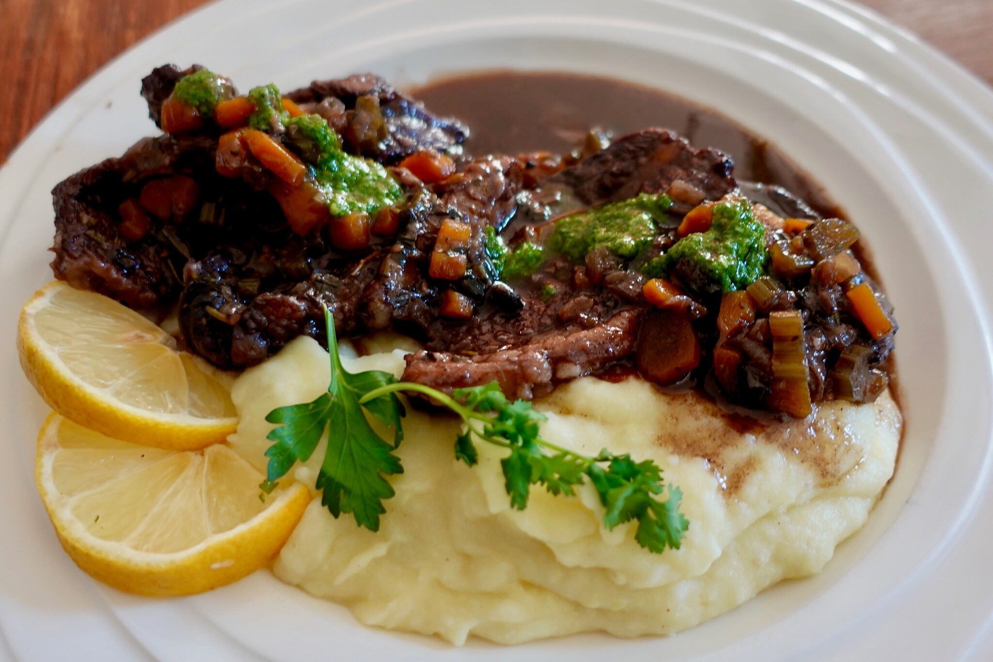 Runderwangen met chimichurri