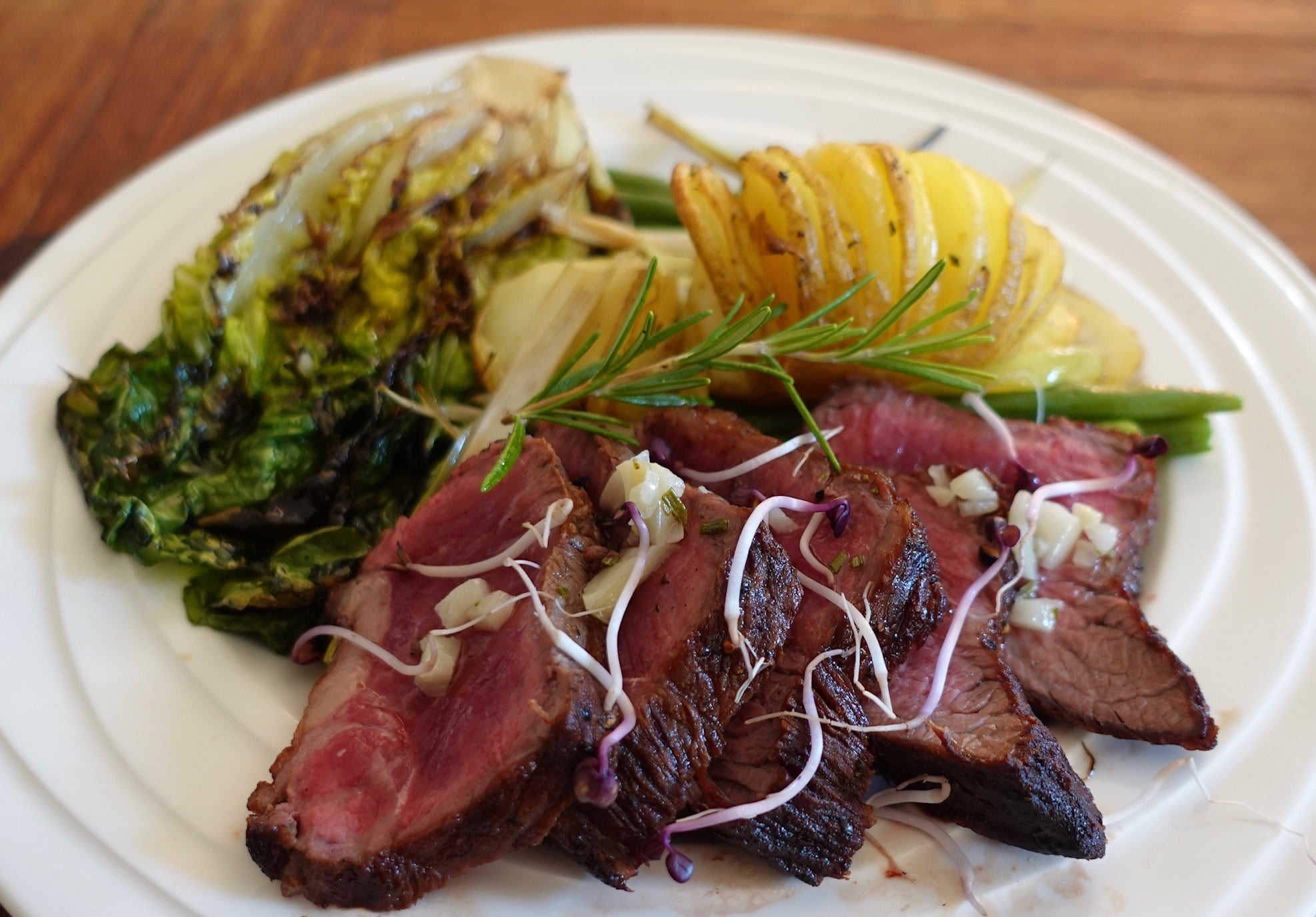 Bife de tira met hasselback