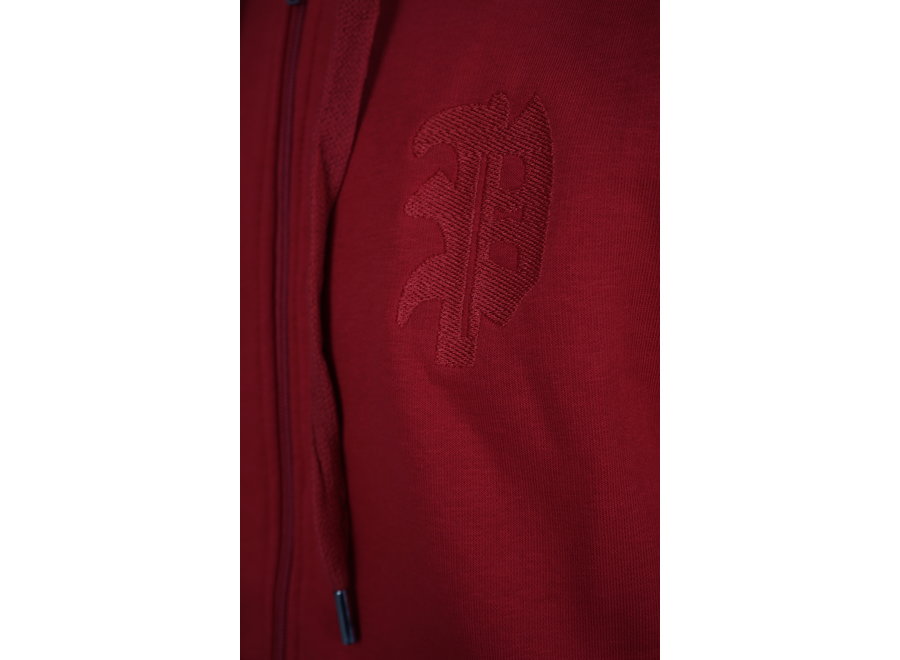 Zip Hoodie Initial - Rot/Red