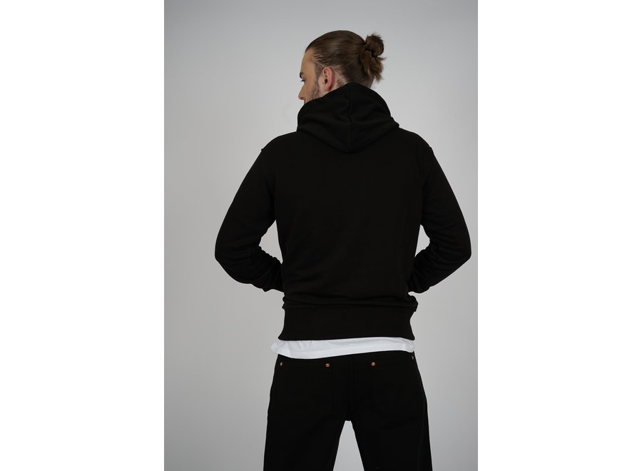 Zip Hoodie Initial - Black