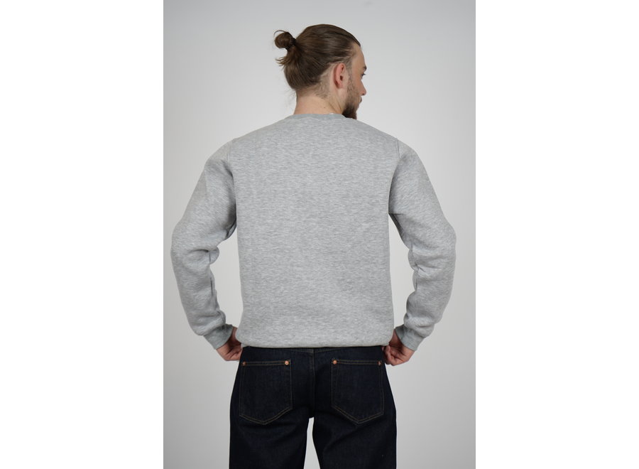 P- Sweatshirt mit Label-Stitching in Grau