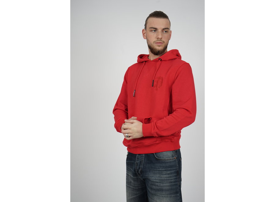 Initial Kapuzen Sweatshirt Hoodie Rot