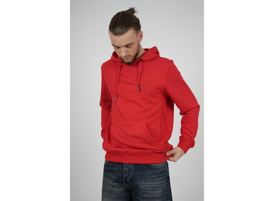 Initial Kapuzen Sweatshirt Hoodie Rot