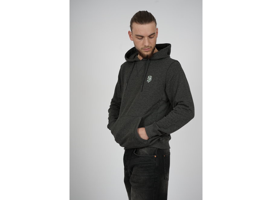 P Sweatshirt Kapuzen Hoodie Anthrazit