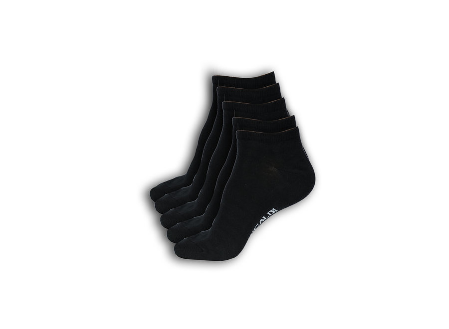 5 Paar Sneaker Socken LIGHT - Black / Schwarz