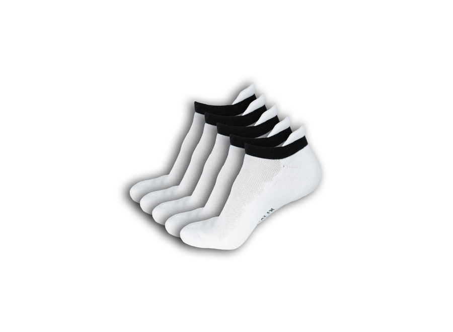 5 Paar Sneaker Socken EASY - White / Weiß