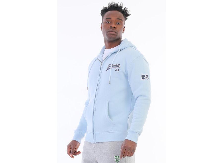 Classical Zip Hoody -Baby Blau