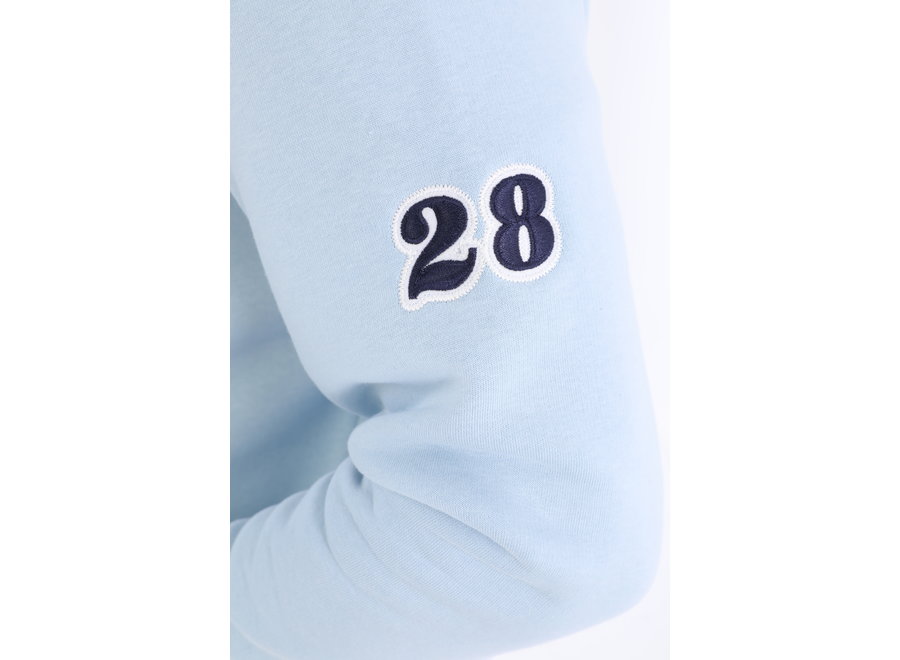 Classical Zip Hoody -Baby Blau