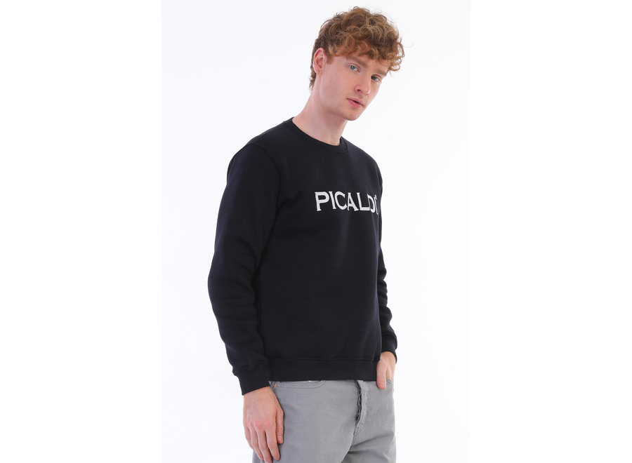 CHARLIE Sweatshirt mit Logo auf der brust-Schwarz