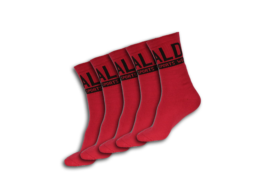 5 Paar Sportswear Socken -Red / Rot