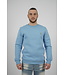 P- Sweatshirt mit Label-Stitching in Babyblau