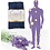 O'DADDY O’DADDY® Warmtekussen magnetron met lavendelgeur xl - Pittenzak voor hele lichaam - verwarmingskussen - vervanger kersenpitkussen - 14 x 47 cm - blauw