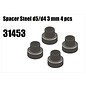 RS5 Modelsport Steel d5/d4 spacer 3mm 4pcs