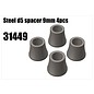 RS5 Modelsport Steel d5 spacer 9mm 4pcs