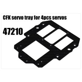 RS5 Modelsport CFK servo tray for 4pcs servos