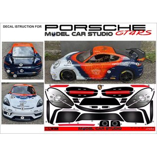 Model Car Studio Porsche GT4 decalsheet (full)