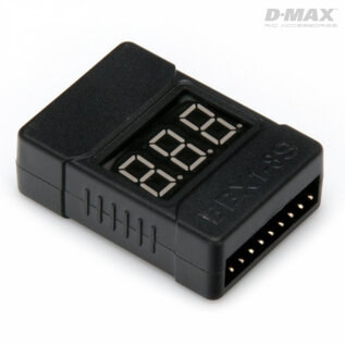 D-Max Lithium Voltage Cell Checker with Alarm 1-8s
