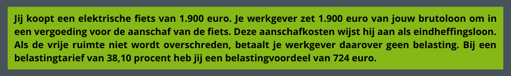 Rekenvoorbeeld aanschaf zakelijke e-bike