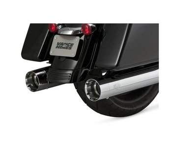 Vance & Hines exhaust Oversized 450slip-ons Chrome or Black - Fits:> 2017 Touring FLH/FLT