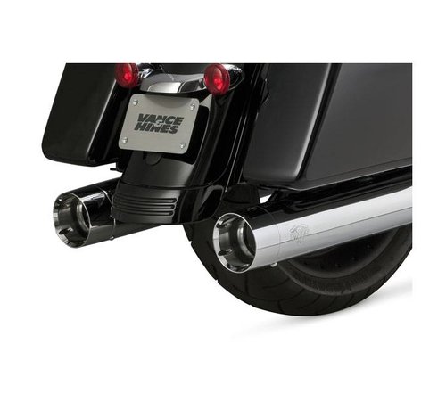 Vance & Hines exhaust Oversized 450slip-ons Chrome or Black - Fits:> 2017 Touring FLH/FLT