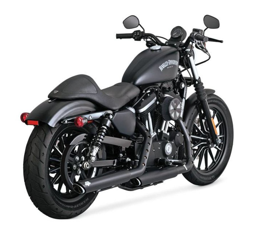 Silencieux Twin Slash 3 pouces Noir ou Chrome - Convient à :> 14-22 Sportster XL