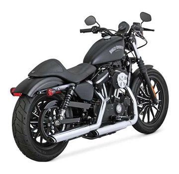 Vance & Hines Twin Slash 3 inch demper zwart of chroom - Past op:> 14-22 Sportster XL