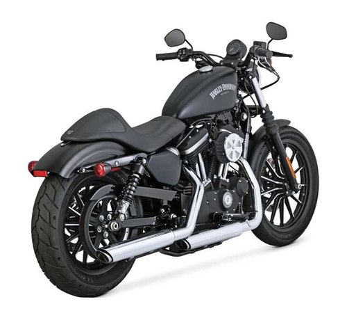 Vance & Hines Twin Slash 3 inch demper zwart of chroom - Past op:> 14-22 Sportster XL