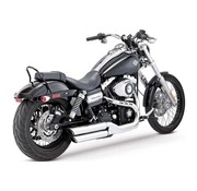 Vance & Hines Auspuff Twin Slash 3 Zoll Schalldämpfer Schwarz oder Chrom - Passend für: > 08-16 Dyna FXDF FATBOB; 10-16 Dyna FXDWG