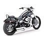 Auspuff Twin Slash 3 Zoll Schalldämpfer Schwarz oder Chrom - Passend für: > 08-16 Dyna FXDF FATBOB; 10-16 Dyna FXDWG