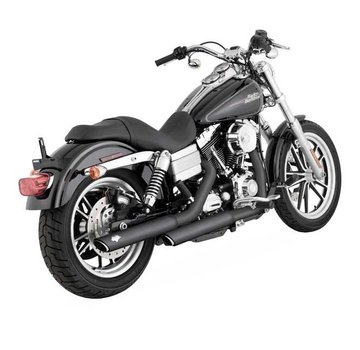 Vance & Hines exhaust Twin Slash 3 inch Mufflers Black or Chrome - Fits: > 91-16 Dyna (Exclude. 10-16 FXDF; 10-16 FXDWG; 12-16 FLD SWITCHBACK)