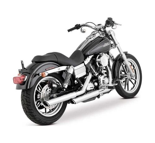 Vance & Hines  exhaust Twin Slash 3 inch Mufflers Black or Chrome - Fits: > 91-16 Dyna (Exclude 10-16 FXDF; 10-16 FXDWG; 12-16 FLD SWITCHBACK)
