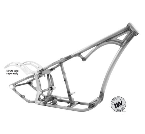 Kraft / Tech Inc frame Softail style single curved down tube frames - for Evolution engines
