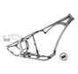 frame Softail style single curved down tube frames - for Evolution engines